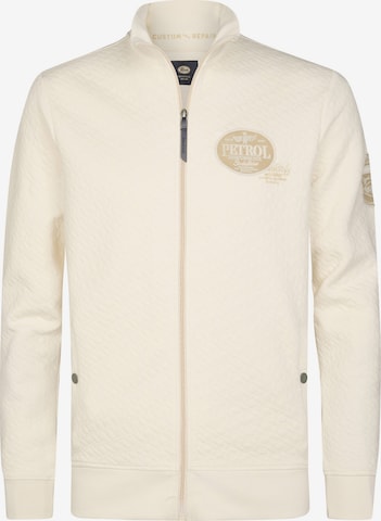 Veste de survêtement Petrol Industries en blanc : devant