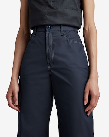 G-Star RAW Wide leg Broek in Blauw