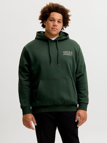 Felpa 'JJECORP' di Jack & Jones Plus in verde: frontale