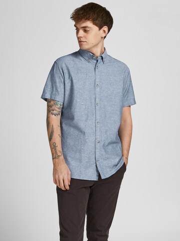 JACK & JONES - Regular Fit Camisa 'Summer' em azul: frente