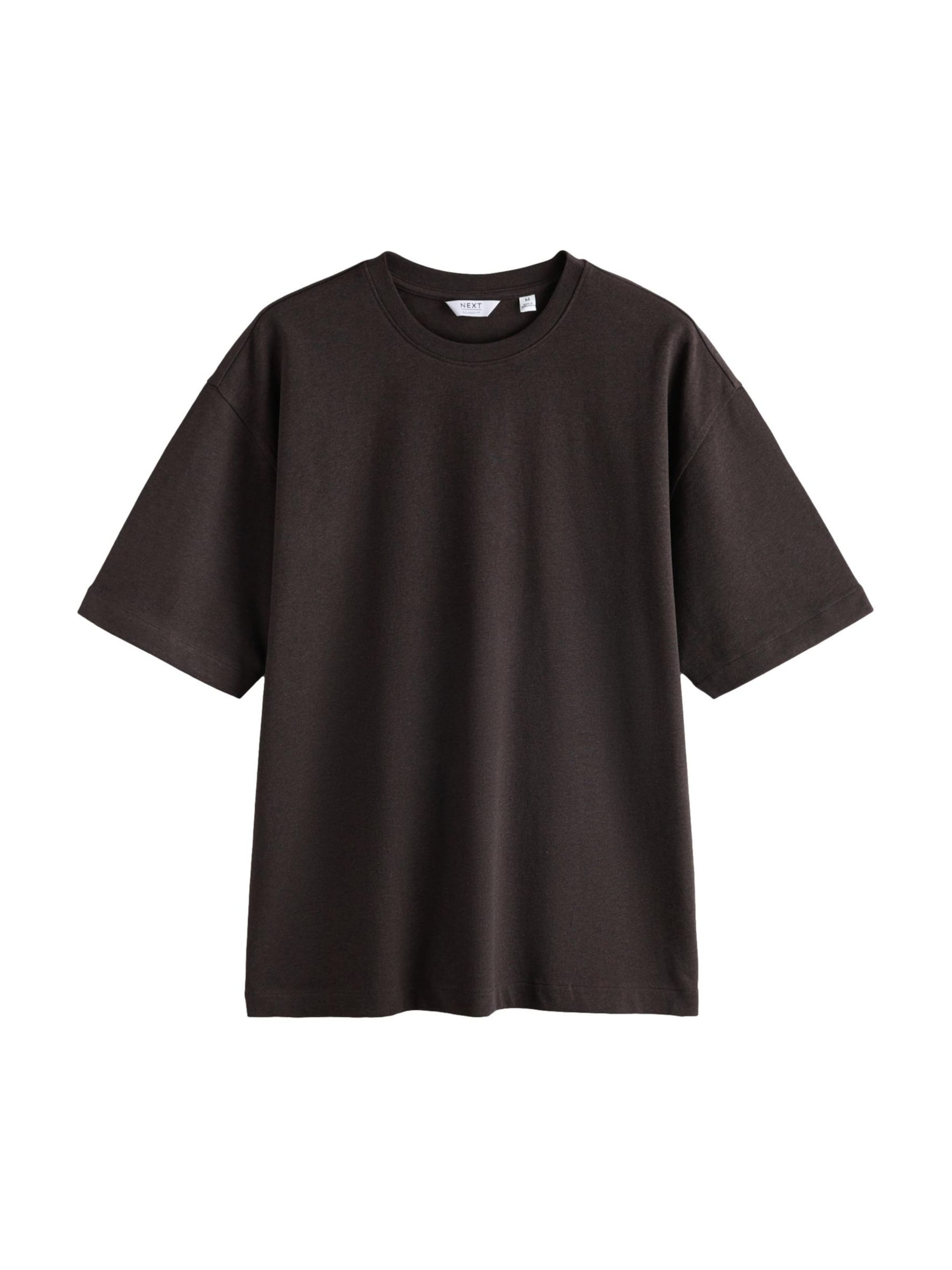 Next T-shirt i brun: framsida