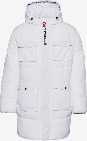 SOUTHPOLE Winter Jacket 'Bubble Blizzard 1.0' in White: front