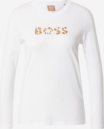 BOSS Orange Тениска в бяло: отпред