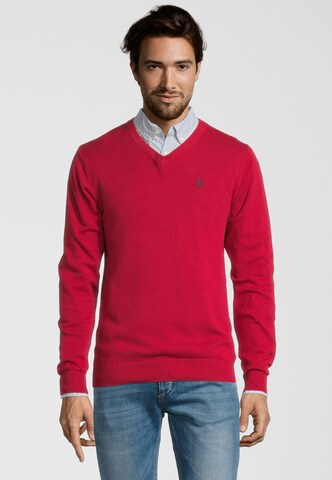 U.S. POLO ASSN. Pullover in Rot: predná strana