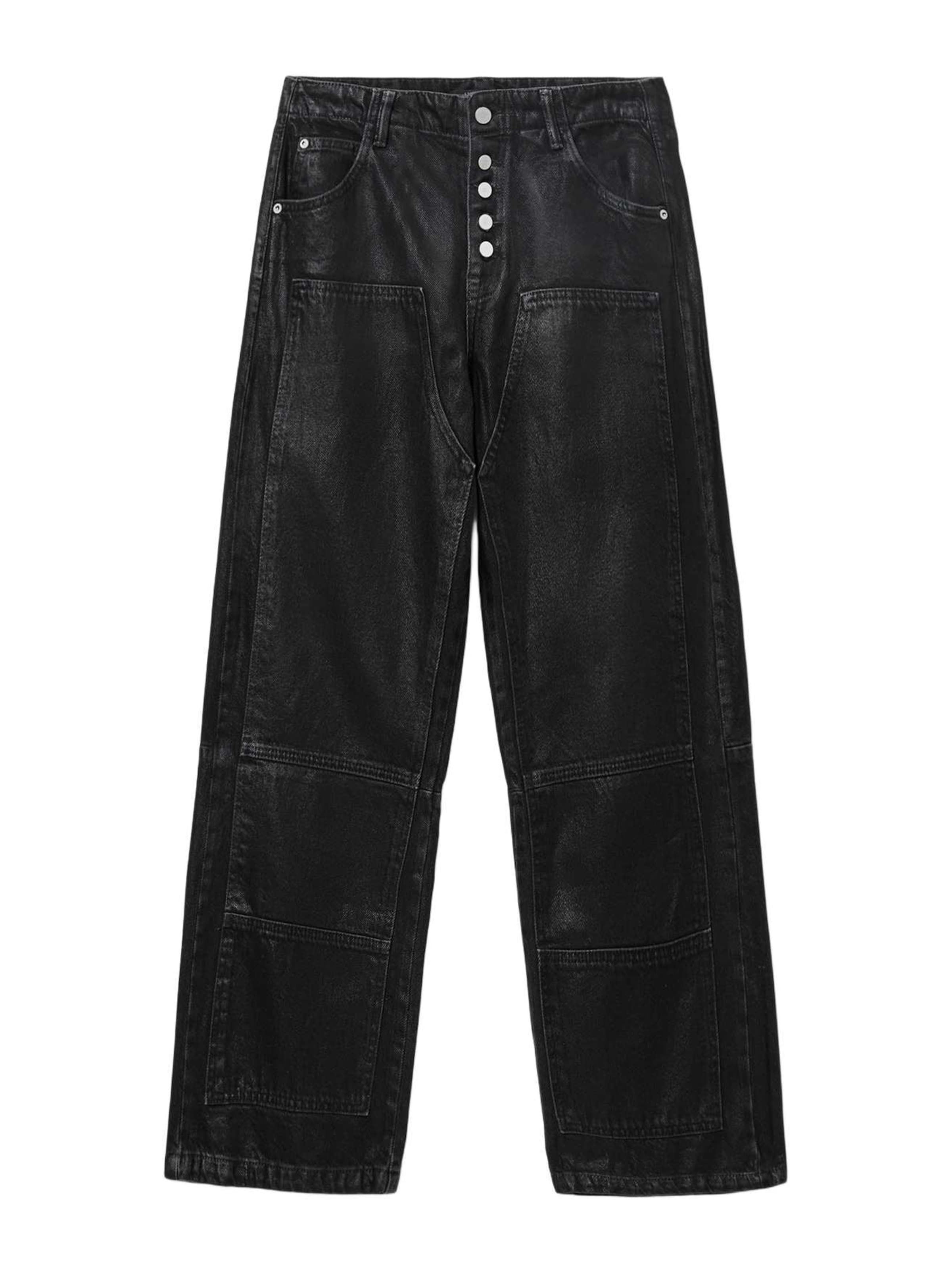 AllSaintsWide Leg/ Široke nogavice Traperice &#x27;TAY&#x27; - crna boja: prednji dio