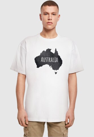 Merchcode Shirt 'Australia' in Weiß: predná strana