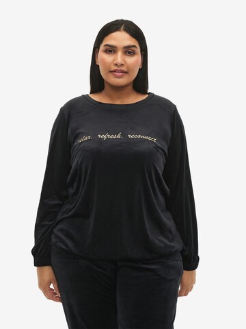 Zizzi Blouse 'Helena' in Zwart: voorkant