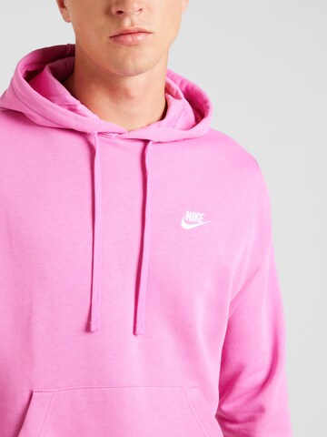 Nike Sportswear Regular fit Sweatshirt 'Club' in Pink