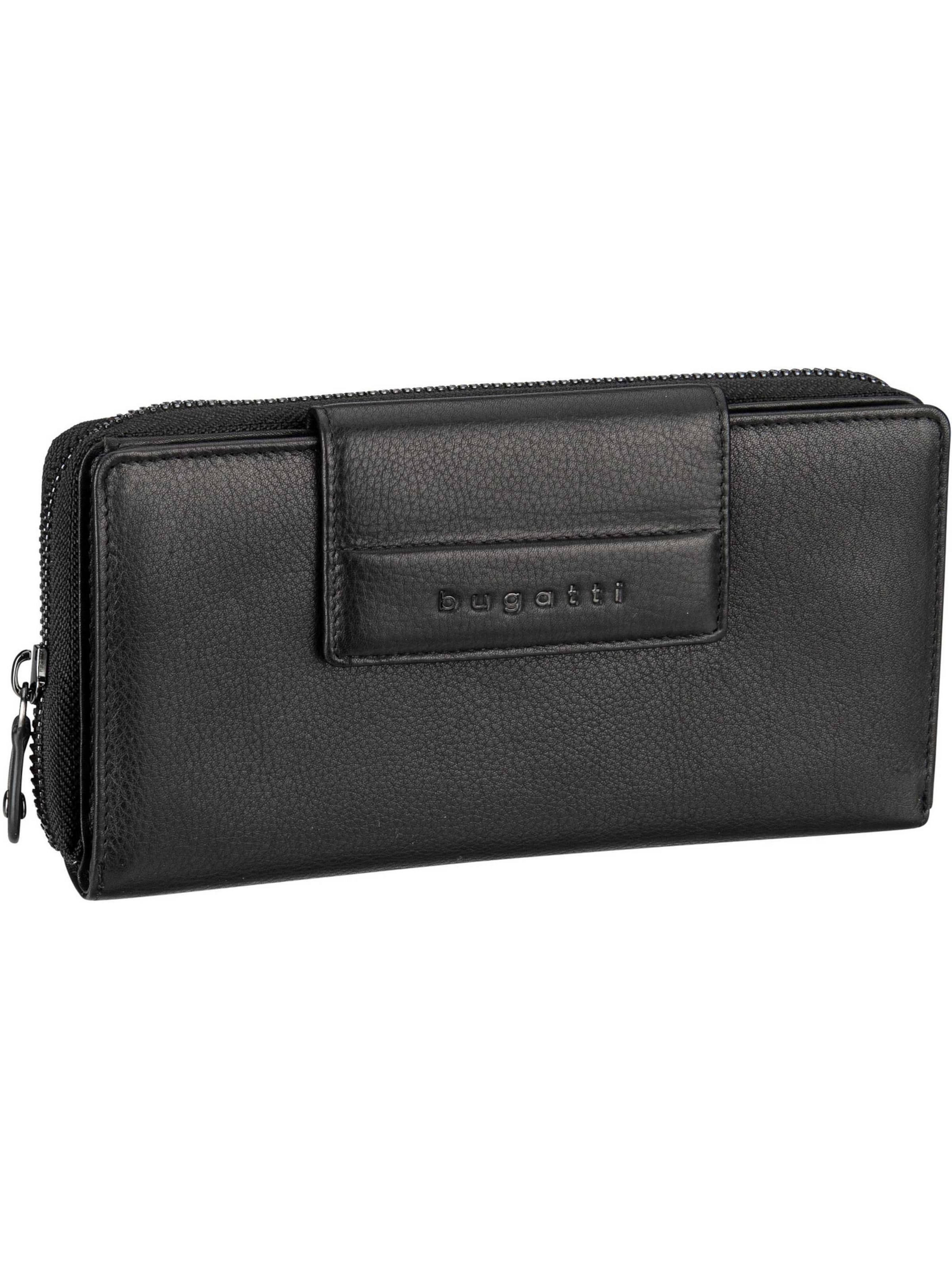 bugatti Portemonnaie 'Nome' in Schwarz: Vorderseite