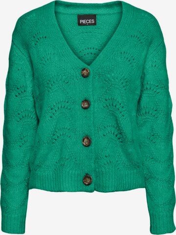 Cardigan 'Bibbi' PIECES en vert : devant