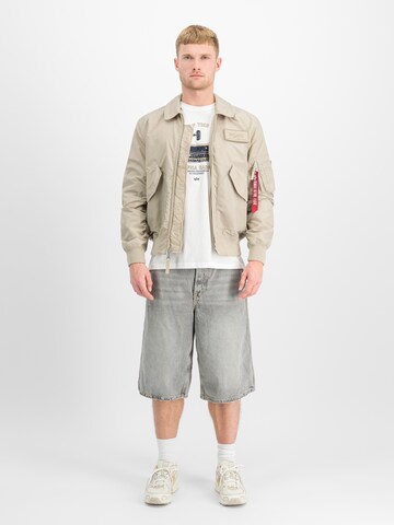 ALPHA INDUSTRIES Between-Season Jacket 'Cwu-36/P' in Beige: front