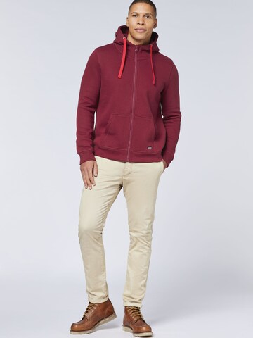 CHIEMSEE Zip-Up Hoodie in Red
