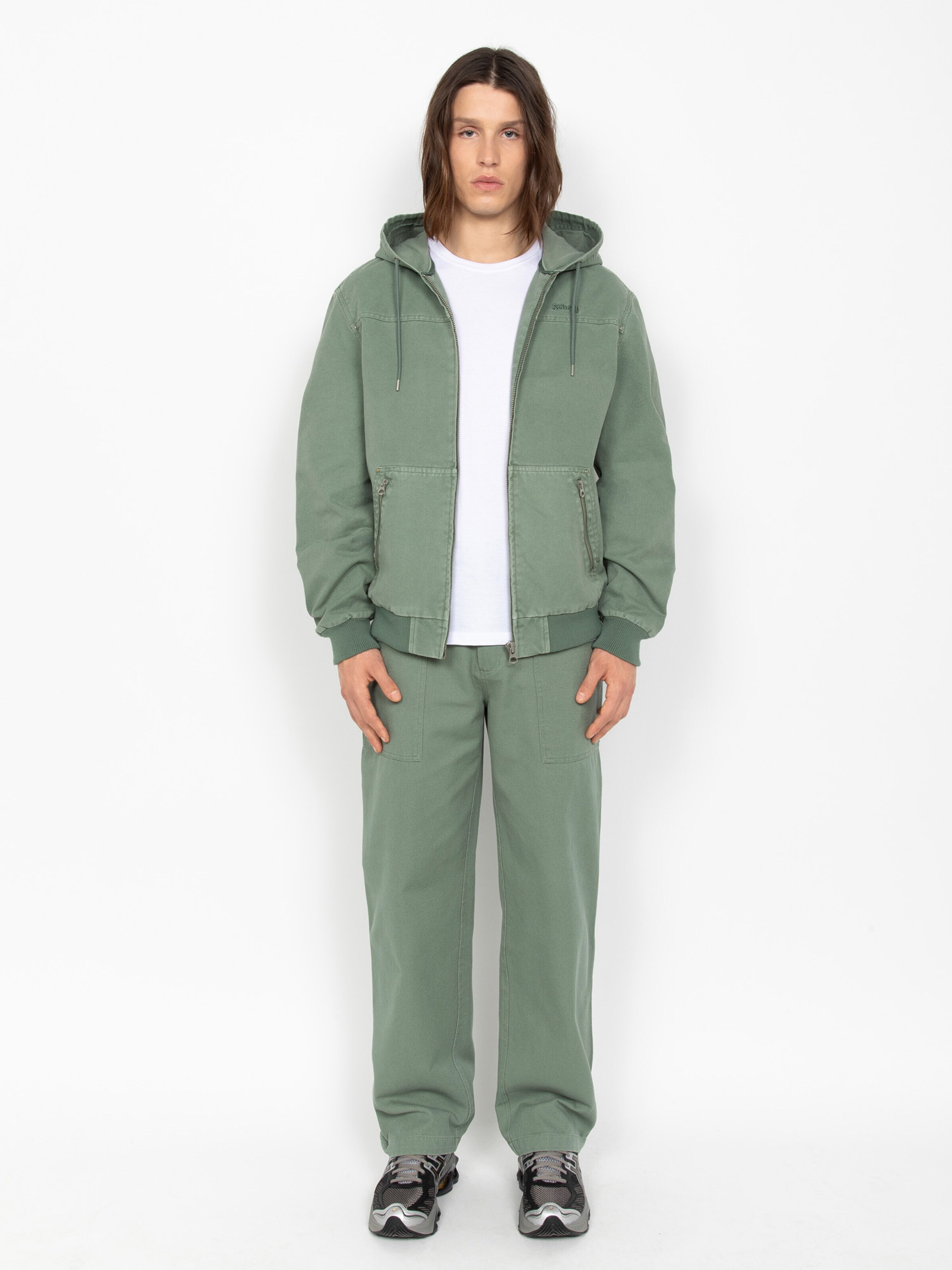 Schott NYC Between-Seasons Coat in Green