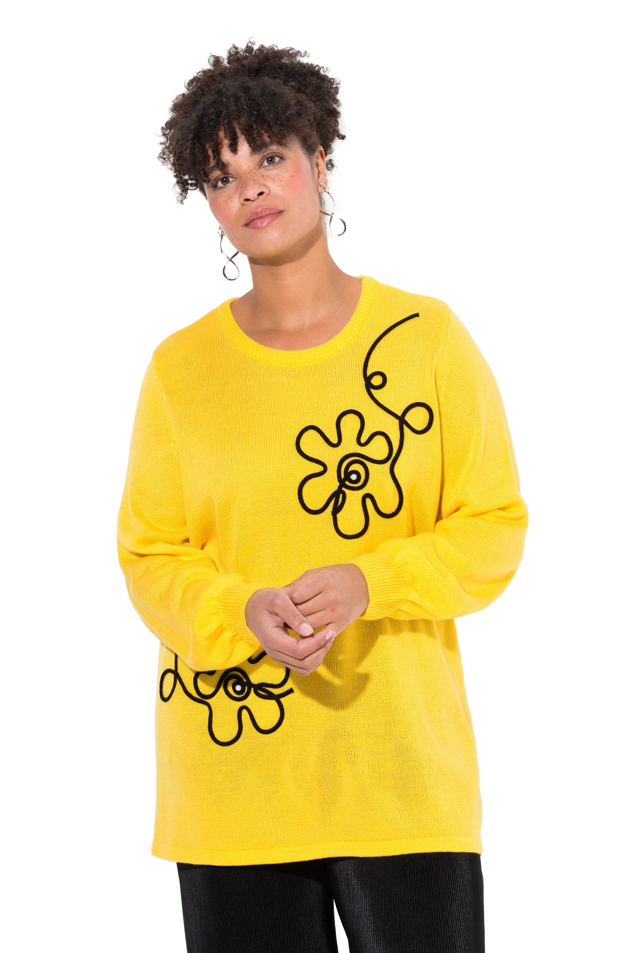 MIAMODA Sweater in Yellow: front