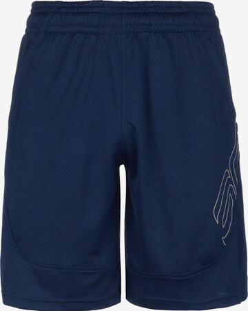 UNDER ARMOUR Workout Pants 'SC30' in Blue: front