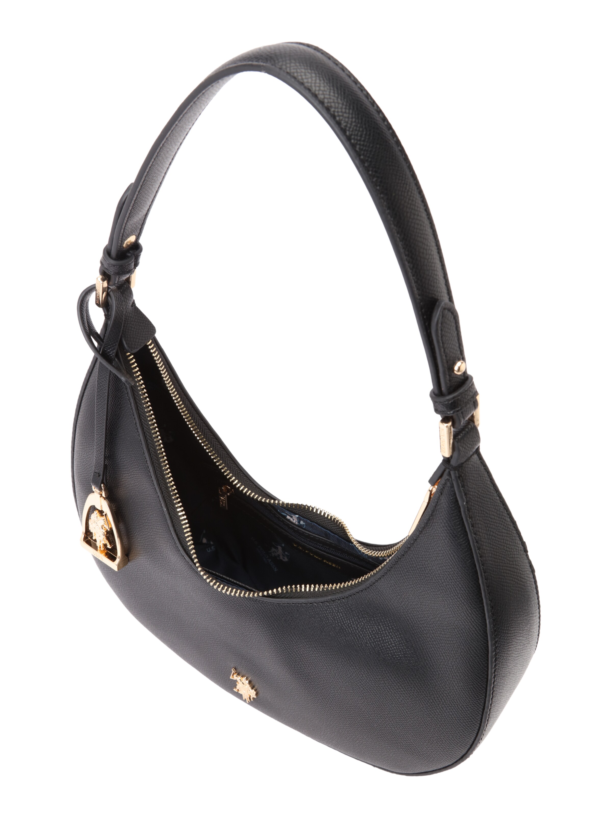 U.S. POLO ASSN. Schoudertas 'Jones' in Zwart