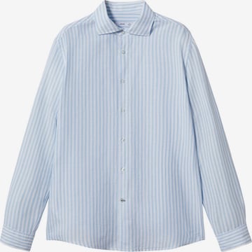 MANGO MAN Button Up Shirt 'Rig' in Blue: front