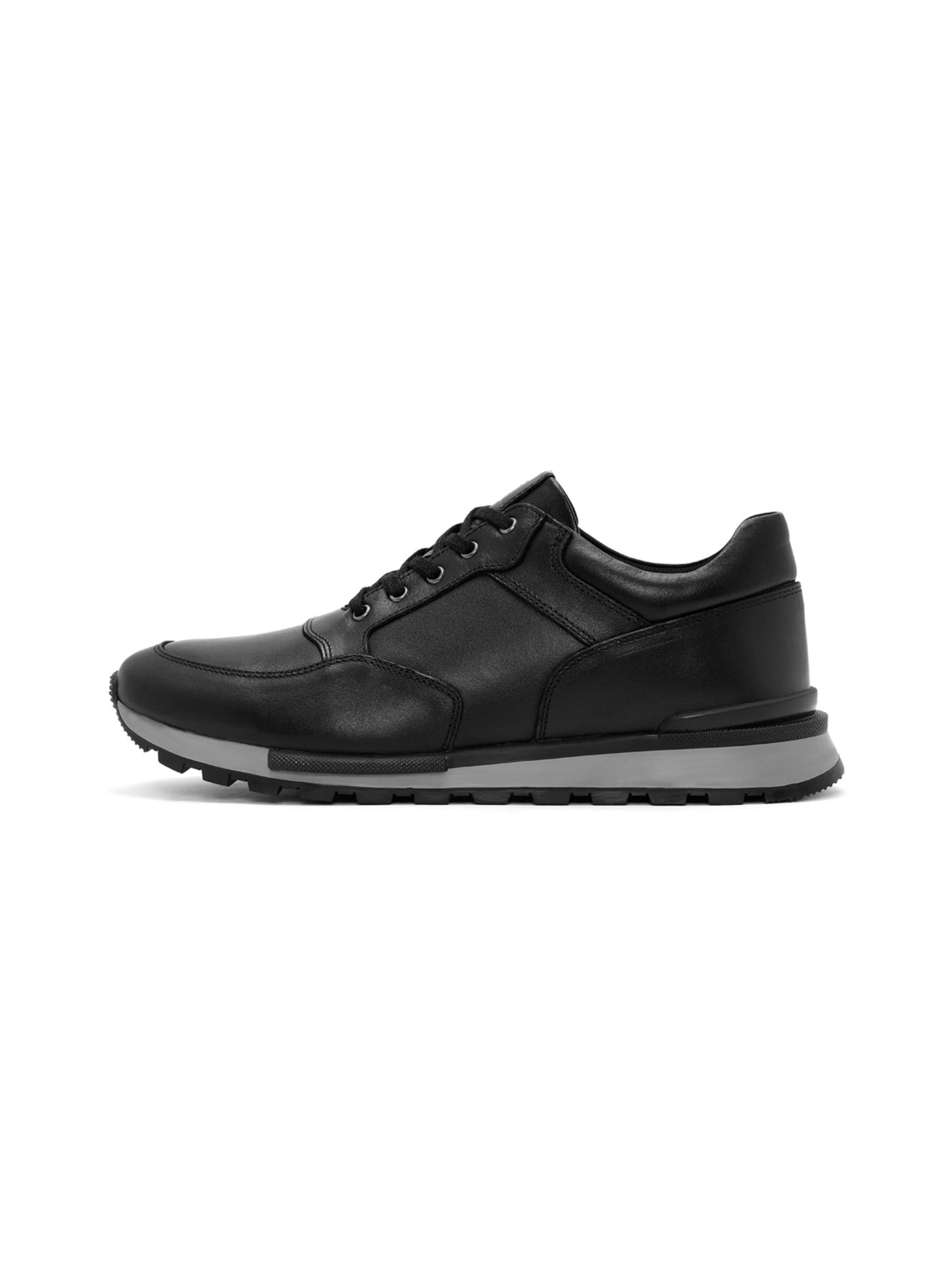 Derimod Platform trainers in Black: front