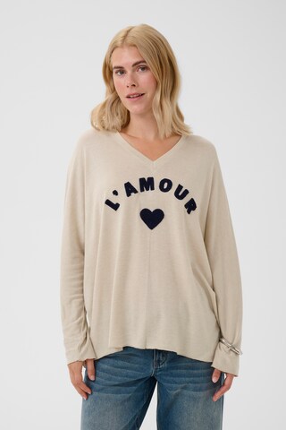 CULTURE Sweater 'Amour' in Beige: front