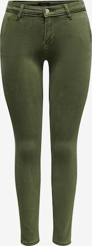 Skinny Jean 'Blush' ONLY en vert : devant