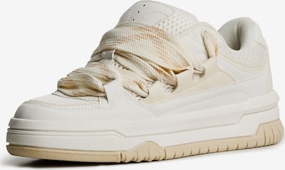 Bershka Matalavartiset tennarit värissä vaaleabeige / valkoinen, Tuotenäkymä