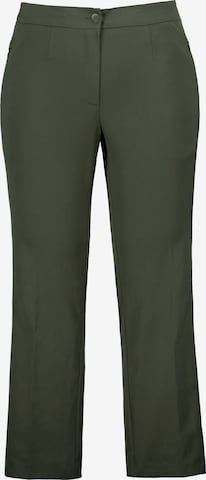 Ulla Popken Regular Pants in Green: front