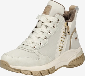 Bottines à lacets MUSTANG en beige : devant