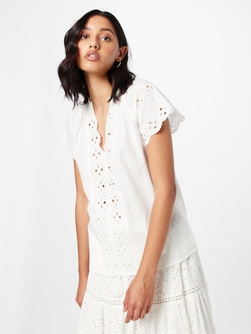 Maison 123 - Blusa 'TAMAR' em branco: frente