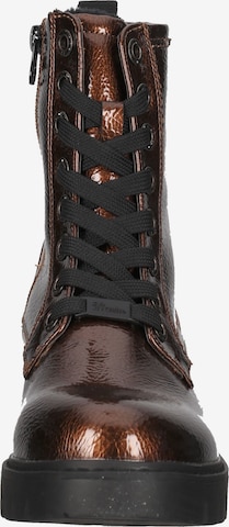 TOM TAILOR Lace-Up Ankle Boots in Bronze
