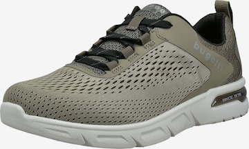 Sneaker bassa di bugatti in verde: frontale