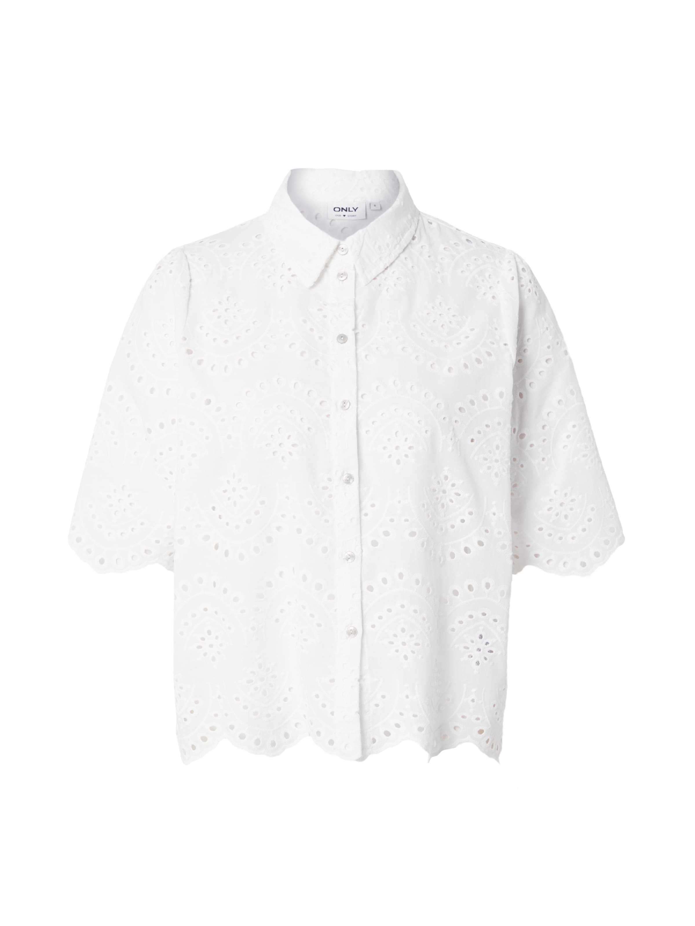 Bluză 'ONLVALAIS' de la ONLY pe alb: față