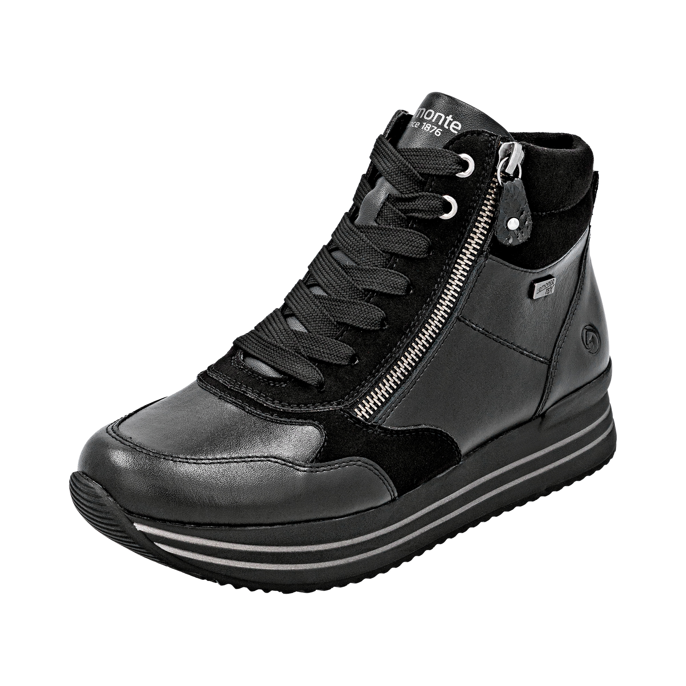 REMONTE High-Top Sneakers in Black: front