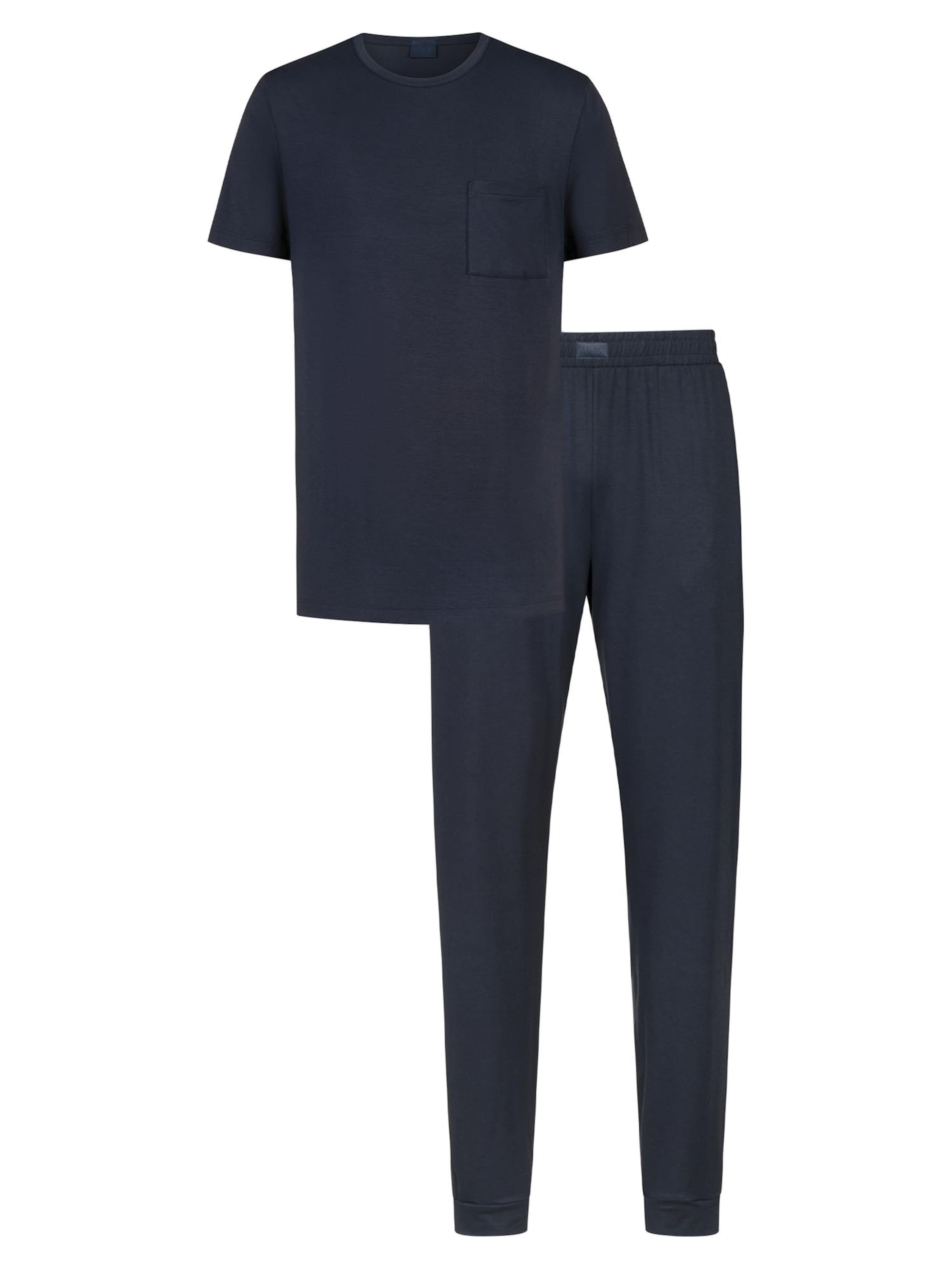 Mey Pajama short 'Jefferson' in Blue: front