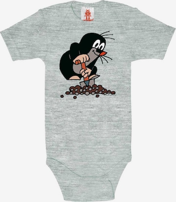LOGOSHIRT Romper/Bodysuit 'Der Kleine Maulwurf' in Grey: front