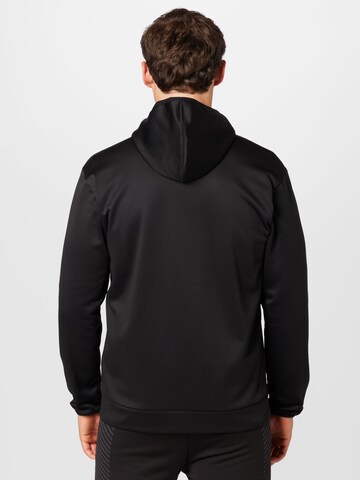 PUMA Athletic Zip-Up Hoodie 'TRAIN ALL DAY' in Black