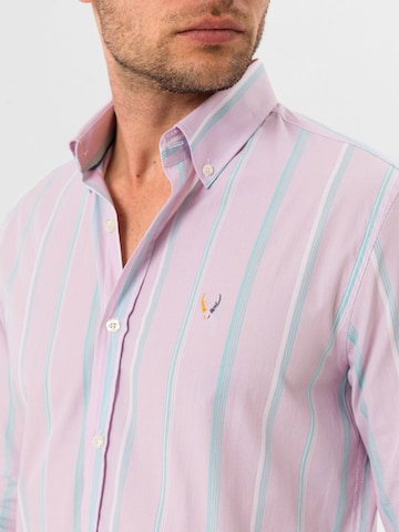 By Diess Collection Slim fit Πουκάμισο 'Narciso' σε ροζ