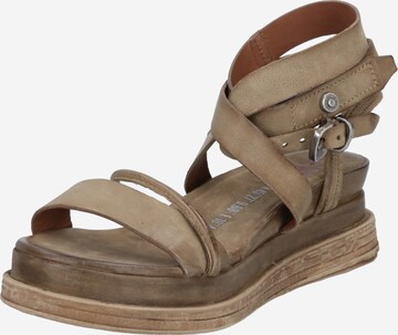 A.S.98 Sandalen met riem 'Lagos' in Bruin: voorkant