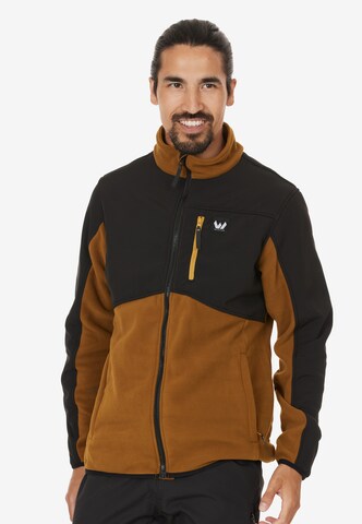 Whistler Athletic Fleece Jacket 'Evo' in Brown: front