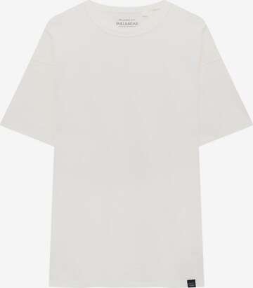 T-Shirt Pull&Bear en blanc : devant