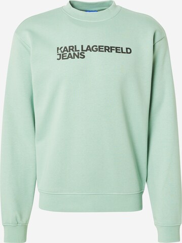 KARL LAGERFELD JEANSSweater majica 'ESSENTIAL' - zelena boja: prednji dio