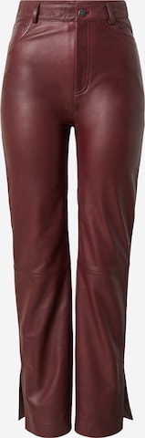 Kendall for ABOUT YOU Bootcut Broek 'Dita' in Bruin: voorkant