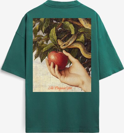 Vertere Berlin T-Shirt 'The Original Sin' in L in beige / smaragd / kiwi / knallrot, Produktansicht