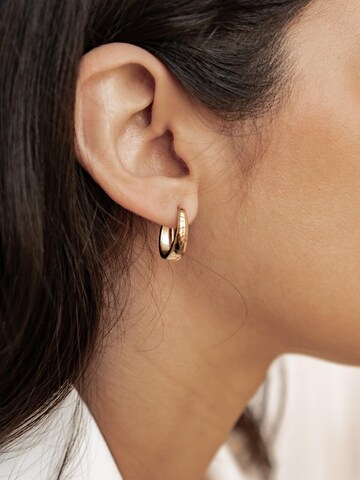 Boucles d'oreilles 'Bold Dome Hoop' Hey Happiness en or