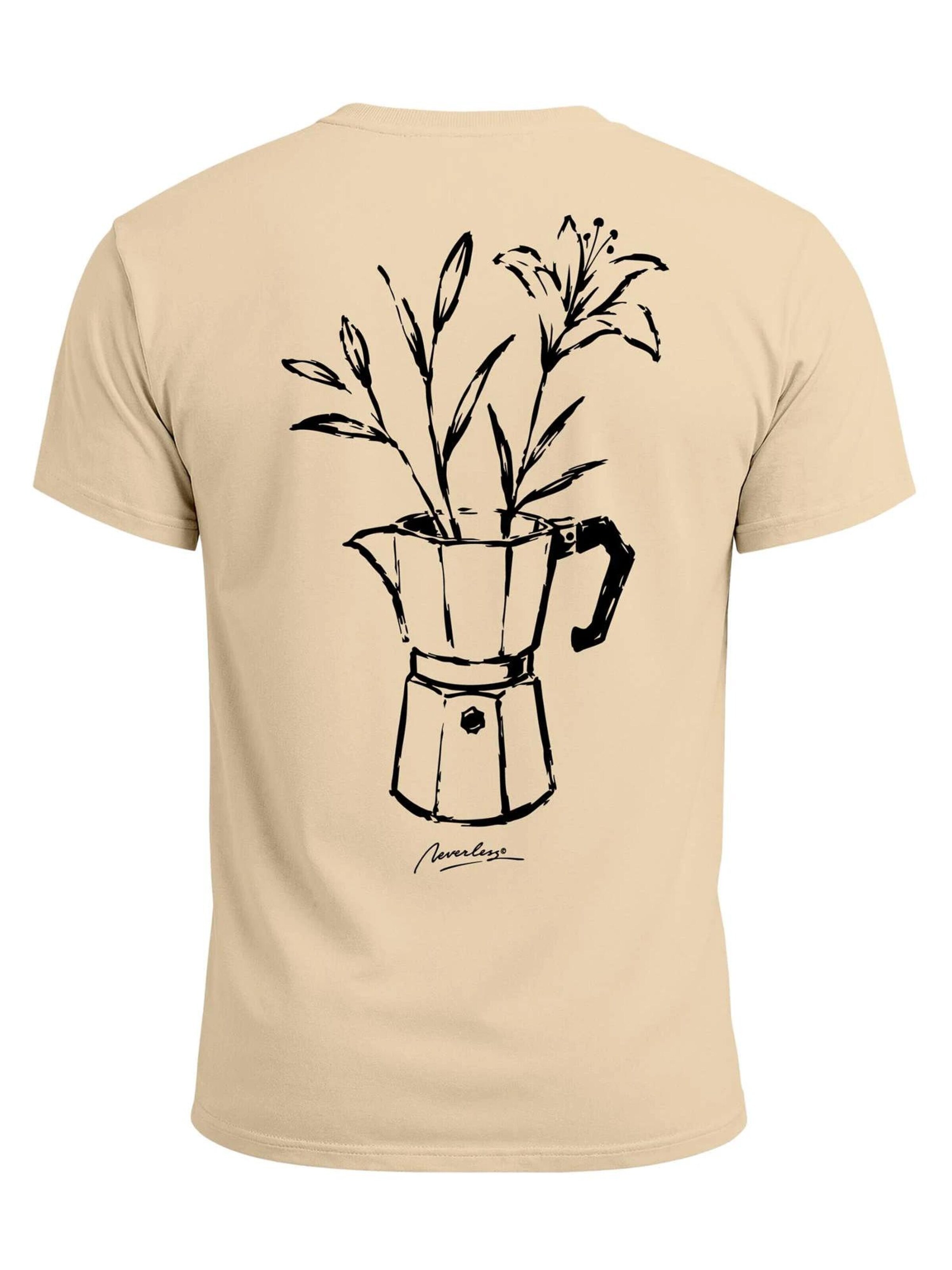 Neverless Shirt 'Mokka Flowers' in Beige: front