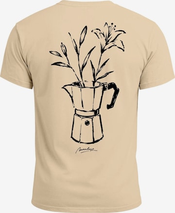 Neverless Shirt 'Mokka Flowers' in Beige: front