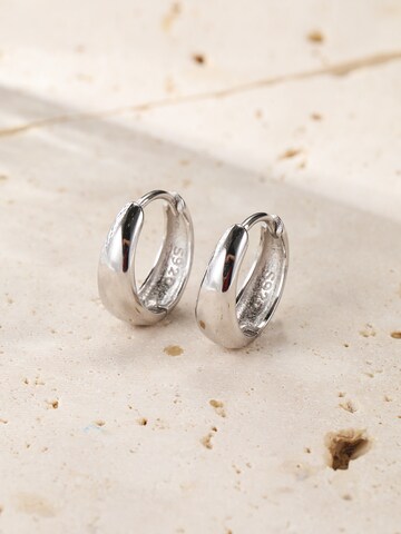Hey Happiness Ohrringe 'Dome Hoop' in Silber
