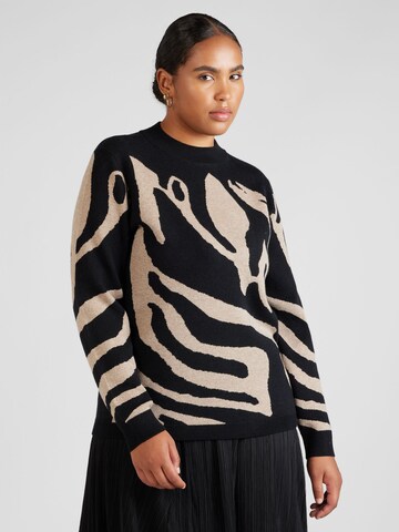 Pull-over 'RAY' Object Curve en noir : devant