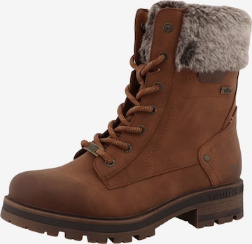 Bottines à lacets 'Darleen' MUSTANG en marron : devant