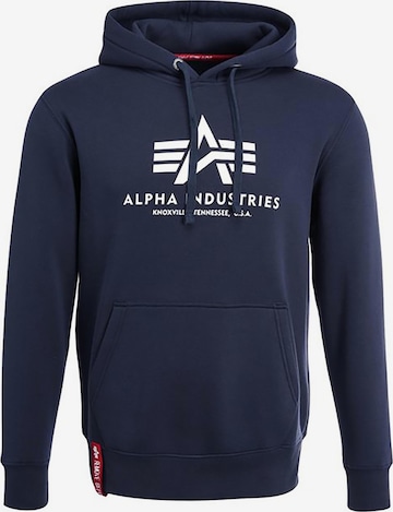 ALPHA INDUSTRIESSweater majica 'Basic' - plava boja: prednji dio