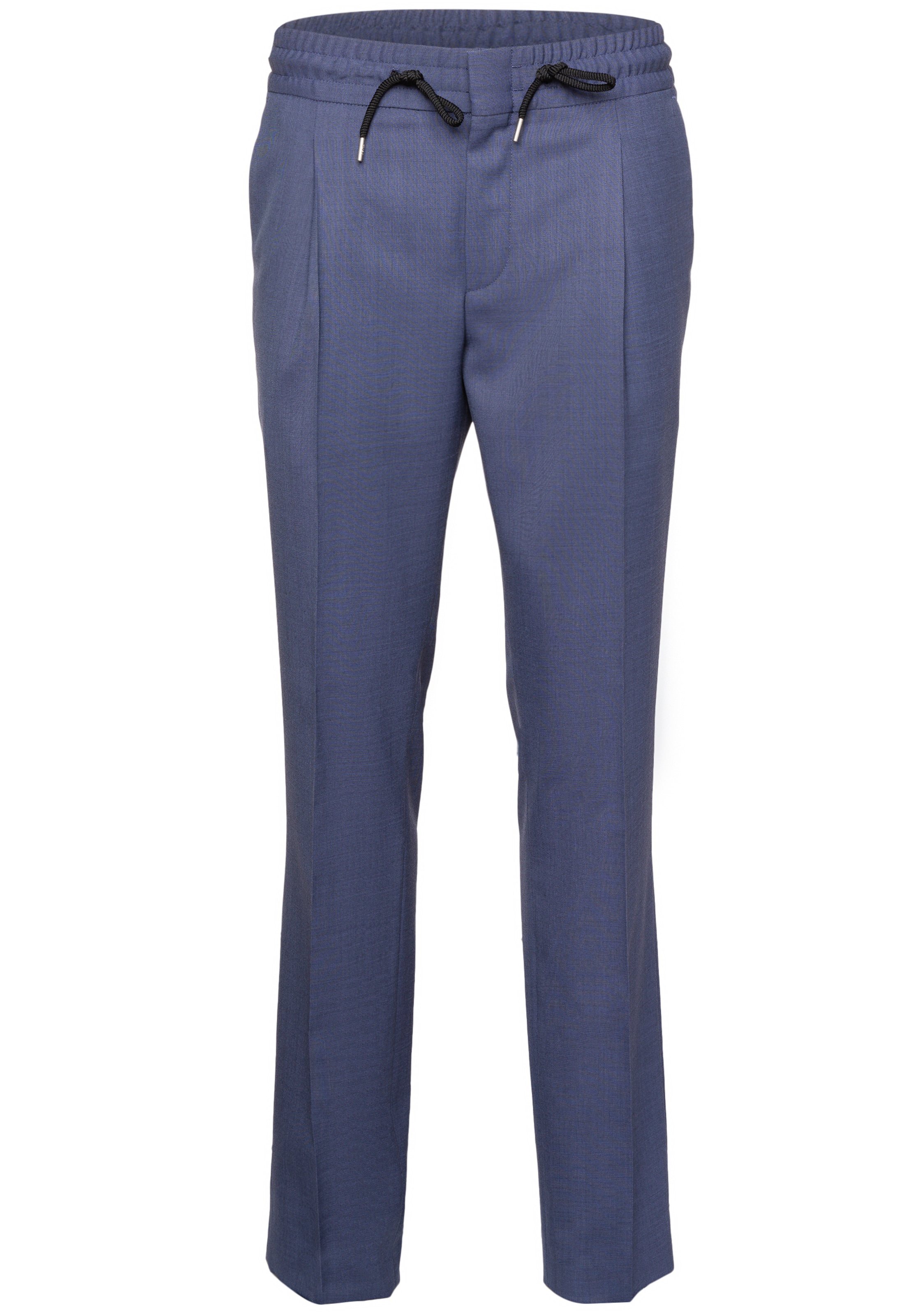 HUGO Slim fit Pleat-Front Pants 'Getlin' in Blue: front